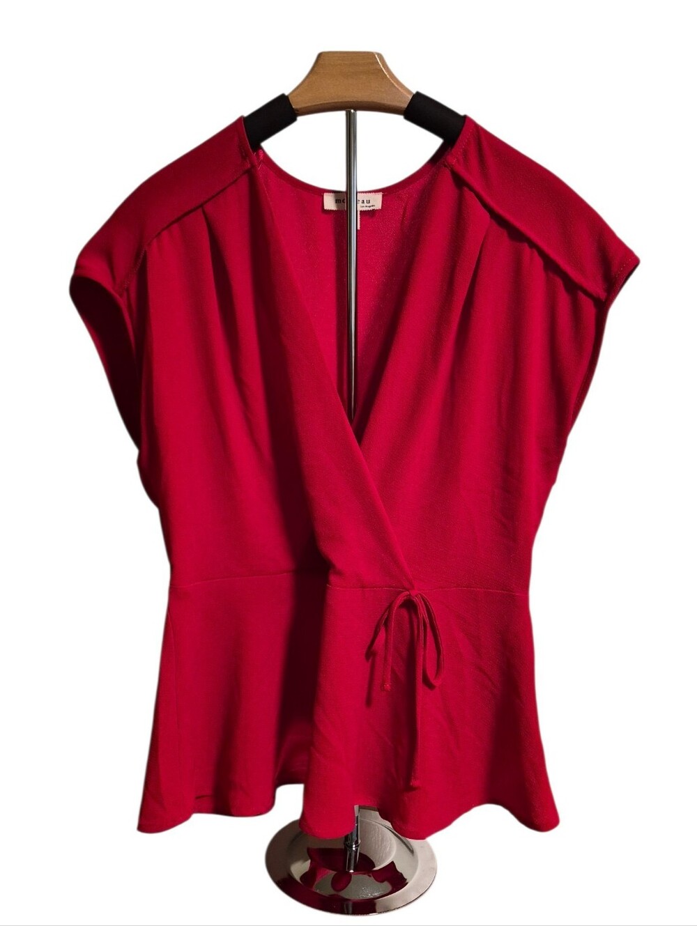 Red Monteau Wrap Blouse - Size XL